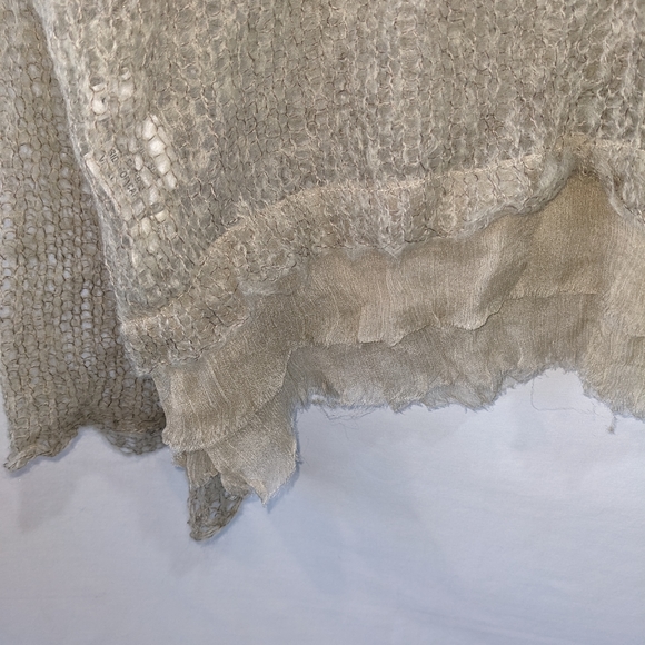 Viviana Uchitel Open Knit Wool and Silk Sweater Blouse Size 2 - Picture 10 of 10